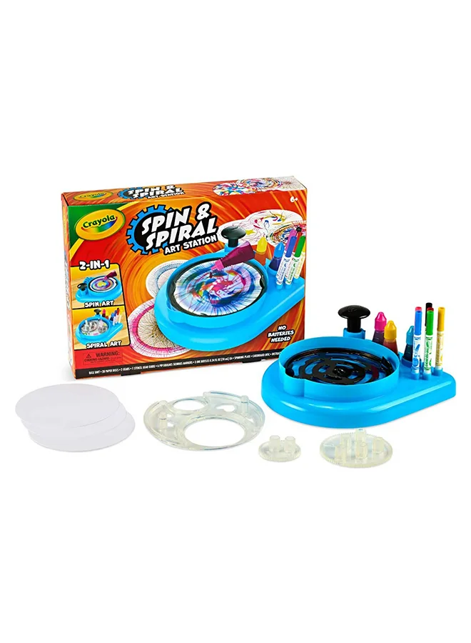 Spin & Spiral Art Station Creative Craft Kit for Kids (Premium DIY Painting Activity Set) wgod1