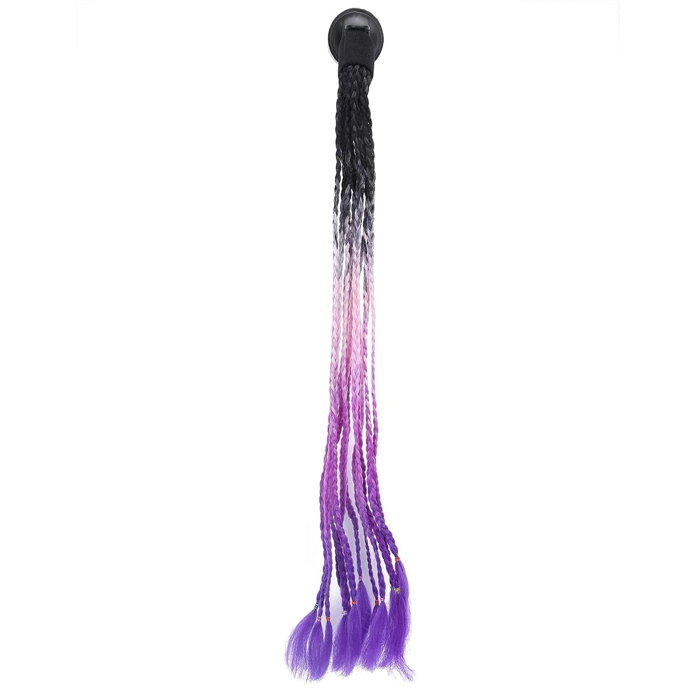 Premium Motorcycle Helmet Pigtails Gradient Purple Dreadlocks Punk Style Ponytail Decoration (4 Pack) q4wlz