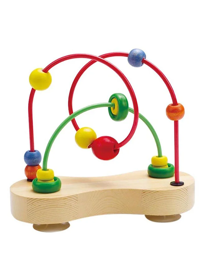 Hape Double Bubble Wooden Bead Maze Educational Activity Toy for Toddlers (Multicolor, 21.6 x 8.9 x 19.3 cm) 1cles
