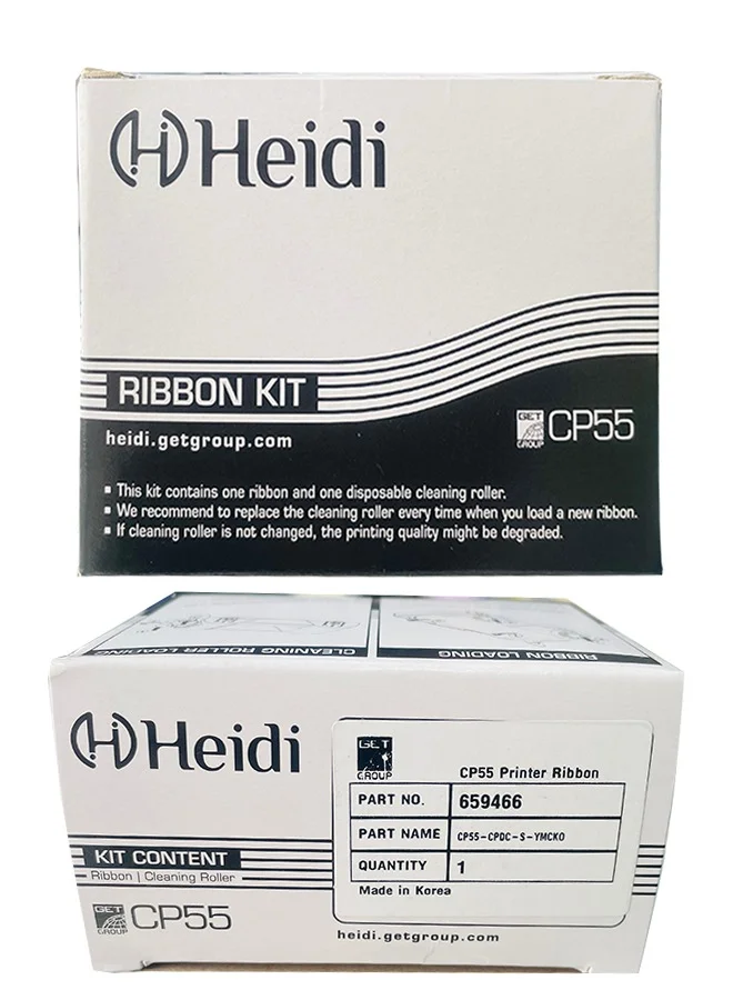 Heidi YMCKO Color Ribbon for ID Card Printer (1-Piece, Compatible with CP55 Series) 34sy9