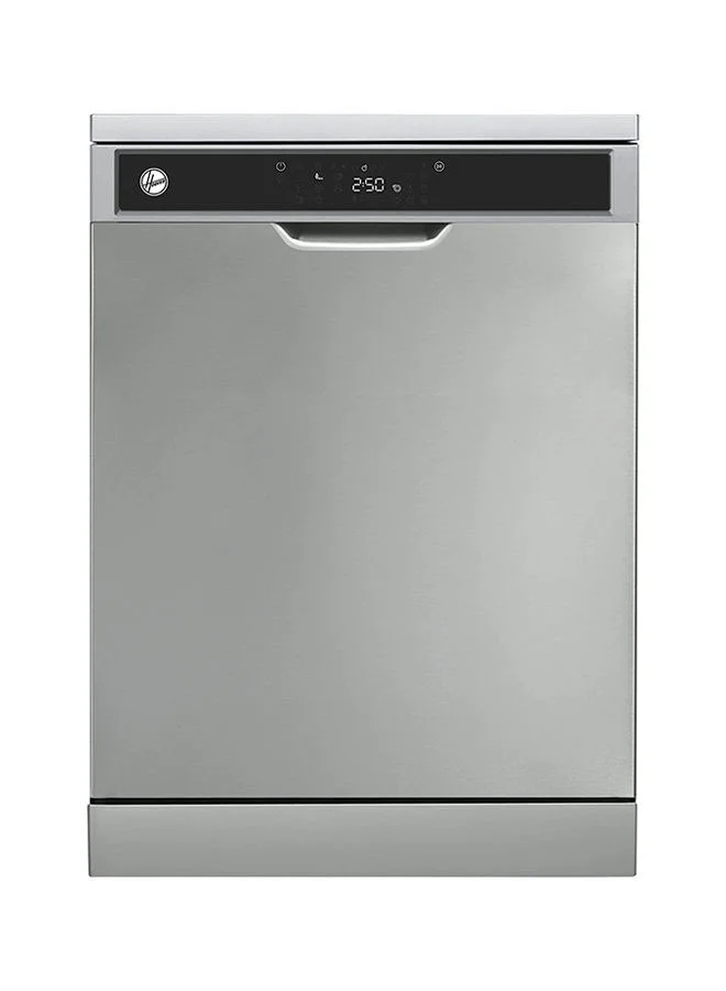 Freestanding Dishwasher 15 Place Settings 10 Programs Full Touch Control Premium Steel Finish (Silver) jvv18