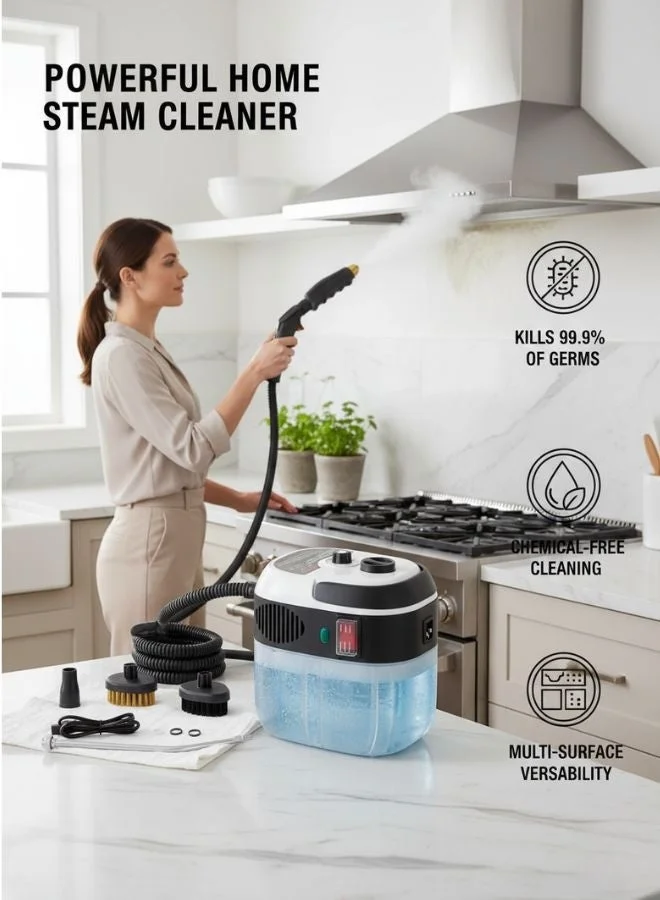 ZEESQUARE Portable High Pressure Steam Cleaner 2500W Handheld Cleaning Machine for Home and Car (2500W) 5ex0i