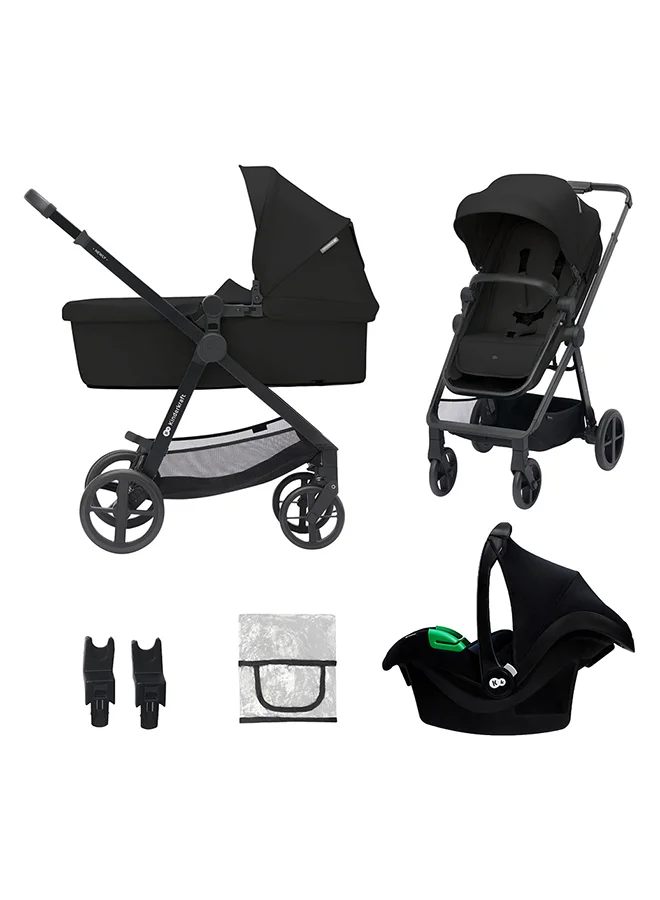 Premium Multifunctional Travel System Stroller and Bassinet (Black, One Size) 91r01