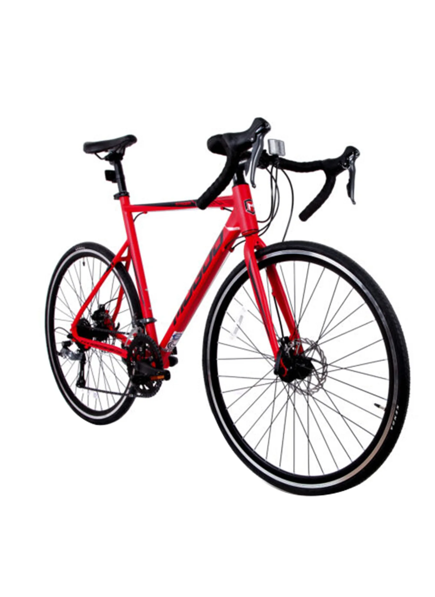 MOGOO Strider Alloy Racing Bike (Red, 700C) 16-Speed Lightweight Road Bicycle for Adults y7iyr
