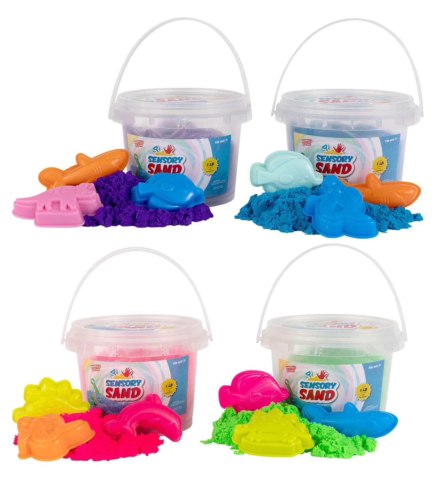 Premium Sensory Play Sand Set with Sea Molds for Kids Creative Modeling Activity (Multicolor, 1.8 kg) fix7z