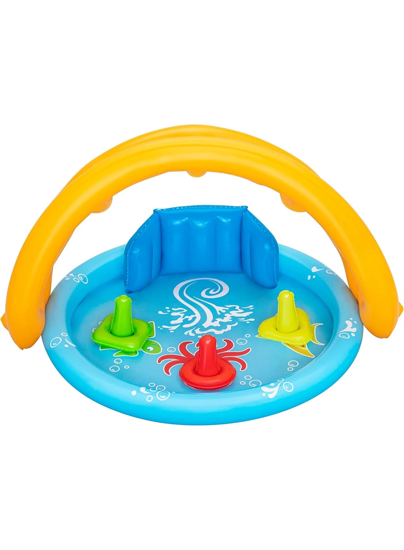 Sensory Water Splash Pad for Infants with Backrest and Sunshade (150 cm x 150 cm) fyr7h