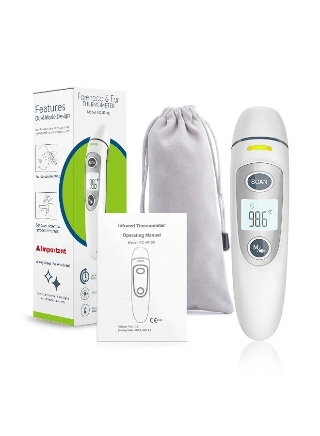 Simcheck 2-in-1 Infrared Forehead and Ear Thermometer (Non-Contact Digital Sensor, Instant Reading for Kids and Adults) naem9