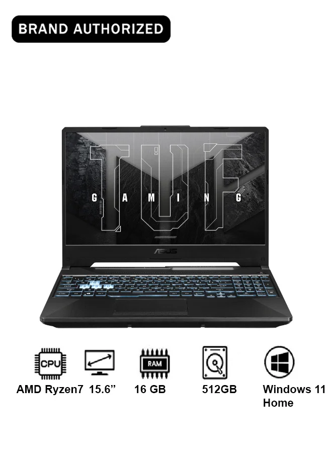 Premium Gaming Laptop 15.6-Inch Display AMD Ryzen 7 16GB RAM 512GB SSD RTX 3050 Graphics Windows 11 Home (Graphite Black) 2bs8h