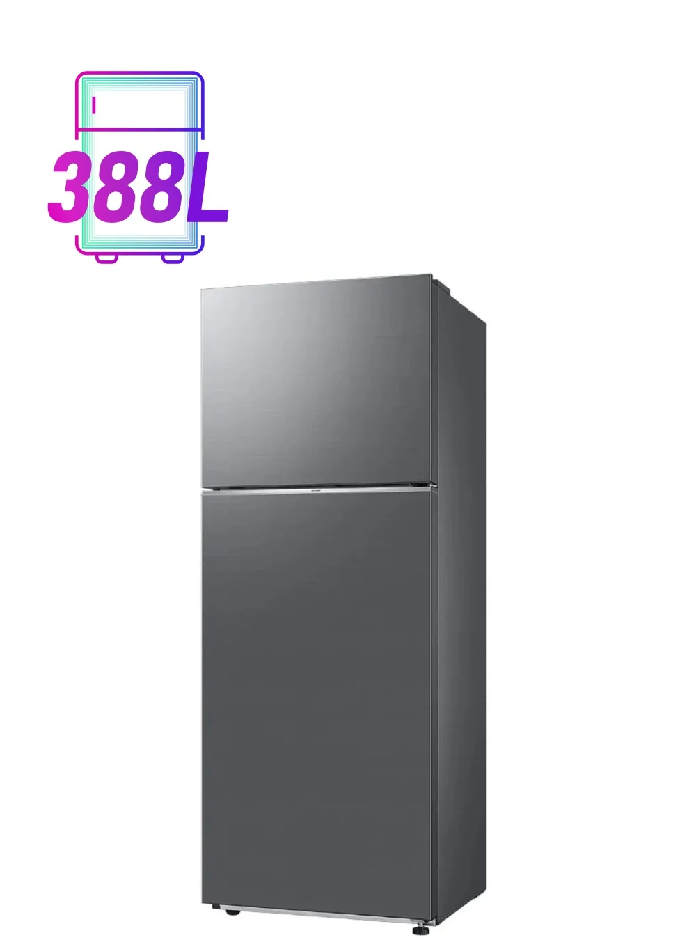 Premium Top Mount Refrigerator Double Door Stainless Steel Freestanding Fridge (Silver, 500 Liters) 5vjn8