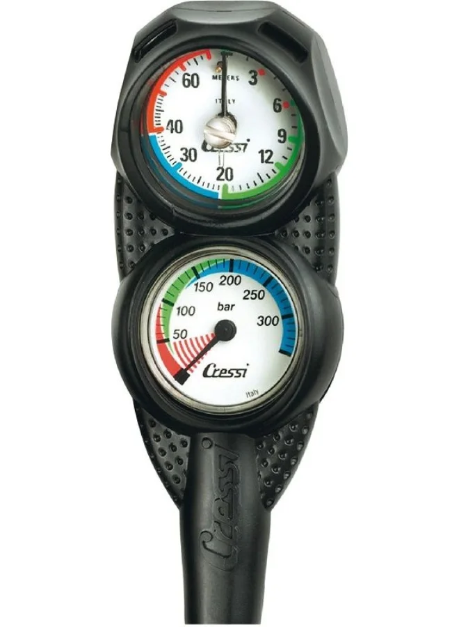 Premium Diving Pressure and Depth Gauge Console (Dual-Display, Analog) z772g