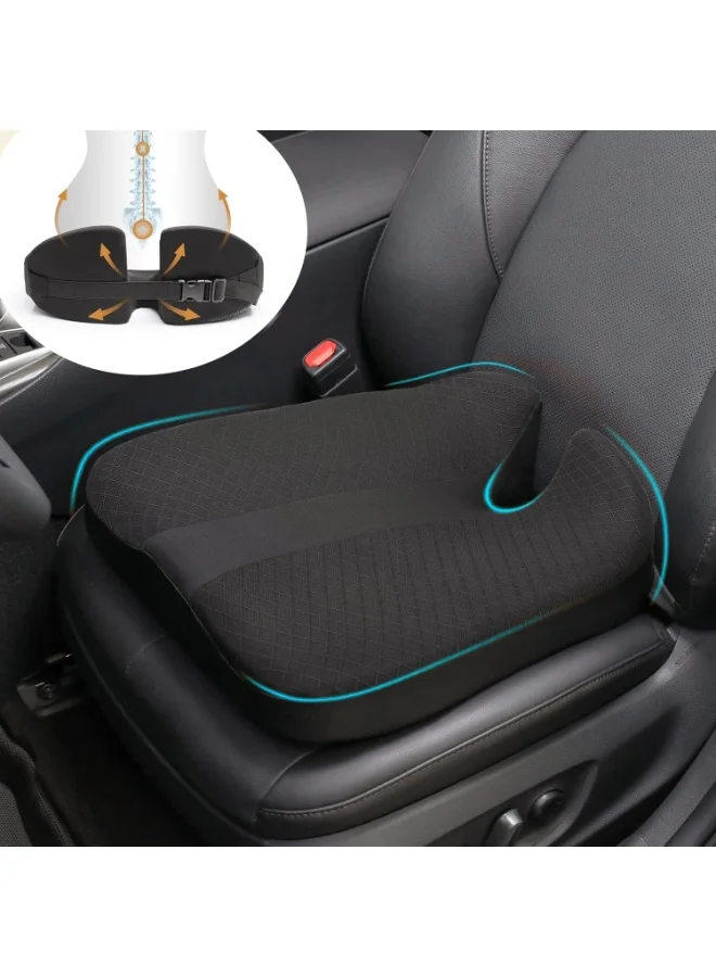 Arabest Ergonomic Car Seat Cushion Heightening Wedge Premium Memory Foam Support for Driving and Office Chair (Black, 45 x 35 x 7 cm) f77tn
