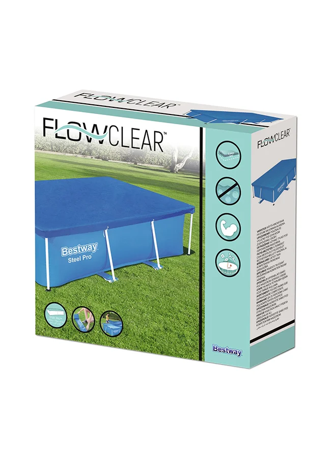 Flowclear Rectangular Pool Cover Durable Protective Tarp for Above Ground Pools (259 x 170 cm) ibqbj