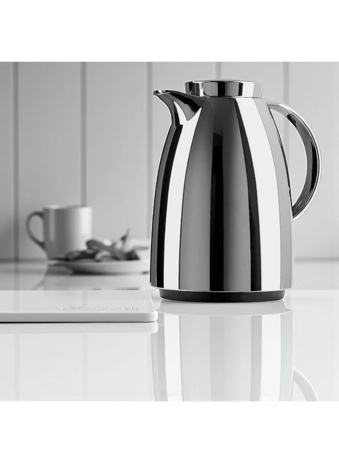 Premium Vacuum Insulated Thermal Jug for Hot and Cold Beverages (Chrome, 350 mL) t7h9x