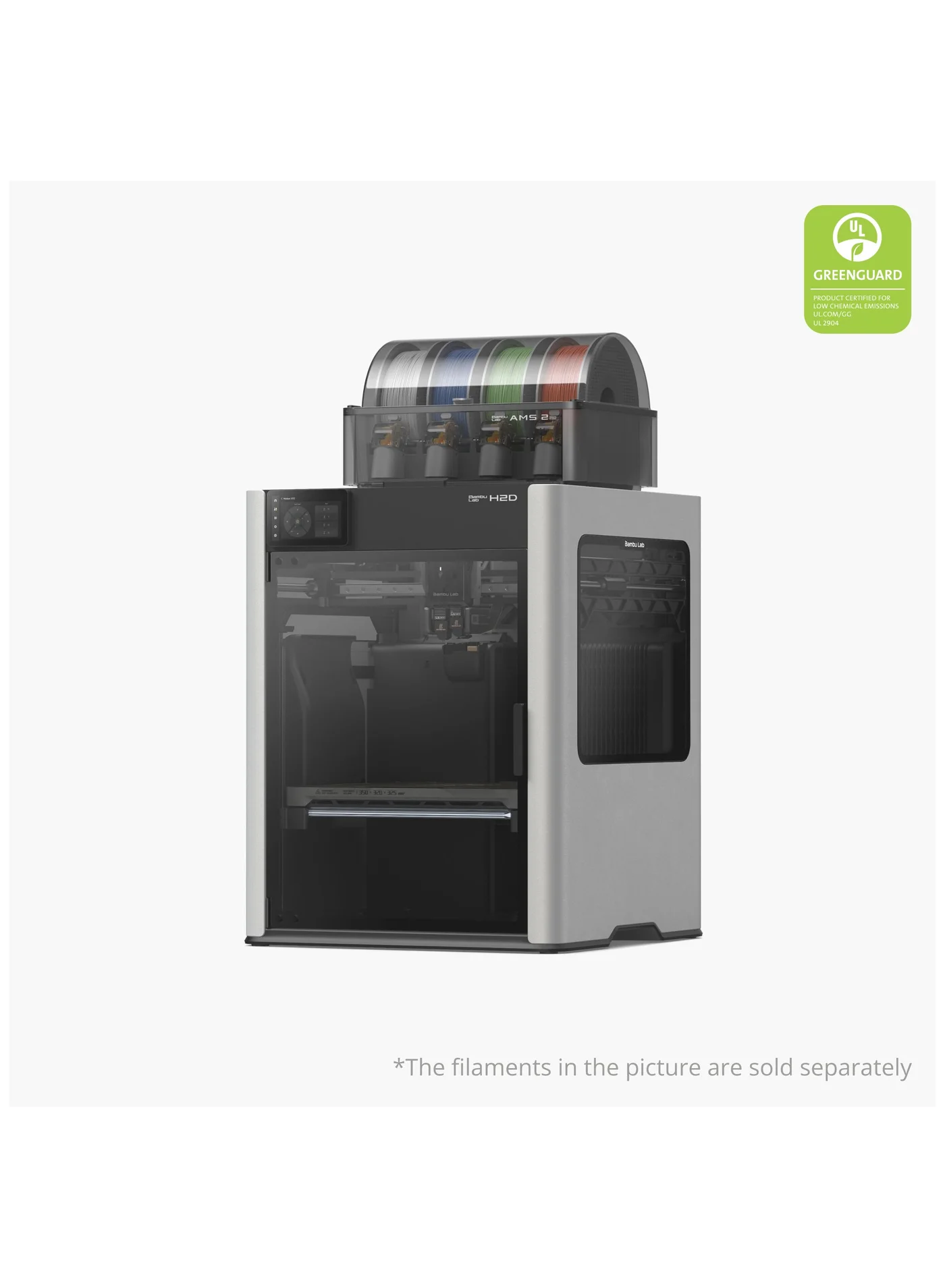 Premium Multi-Material 3D Printing Filament Management System (Silver, 4-Spool Capacity) 80t7q
