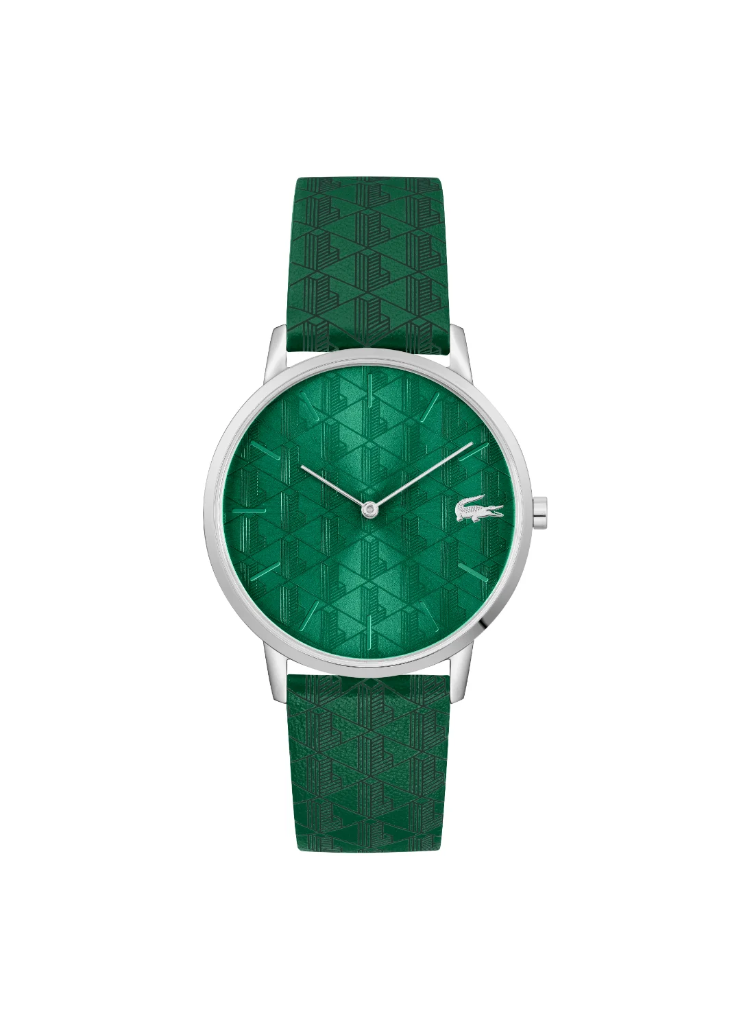 Premium Analog Quartz Men's Watch with Green Case and Leather Strap (42mm) qdy40