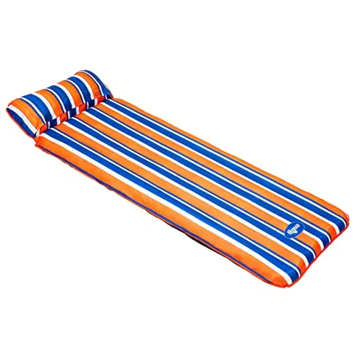 Aqua Leisure Inflatable Fold N Go Deluxe Float and Mat with Built-in Carry Bag (180cm x 69cm) ubwqp