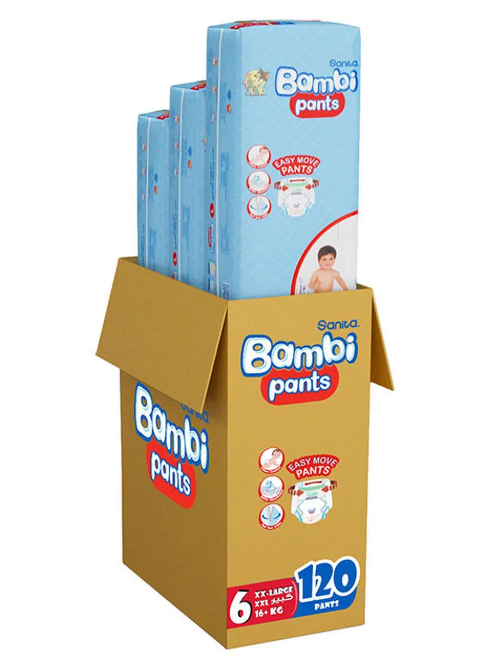 Sanita Bambi Diaper Pants XX-Large Size 6 (16+kg, Pack of 3) p2onl