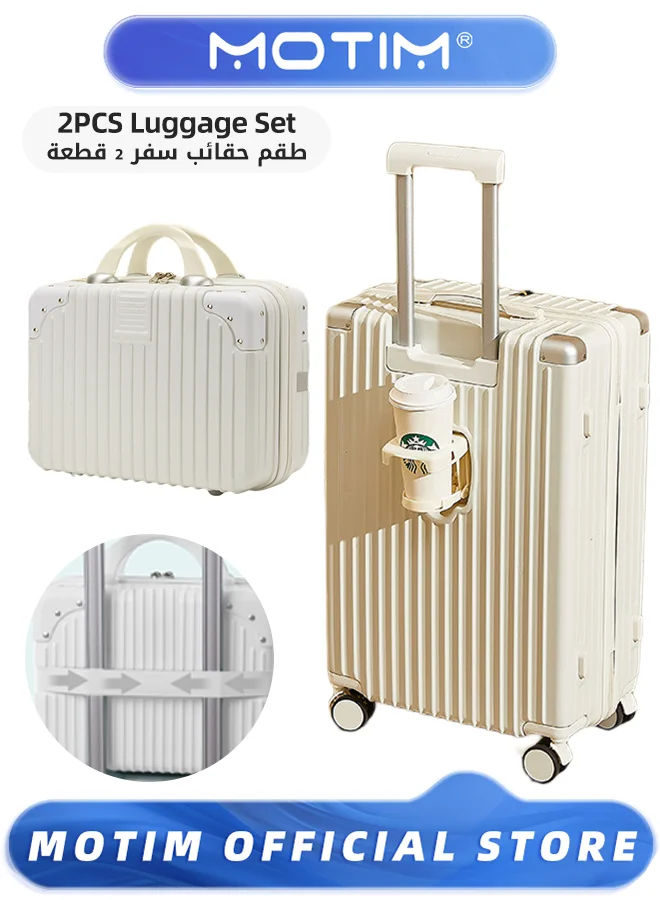 Motim 2-Piece Expandable Hard Shell Luggage Set with TSA Lock and Spinner Wheels (Carry-on Size) 83qcq