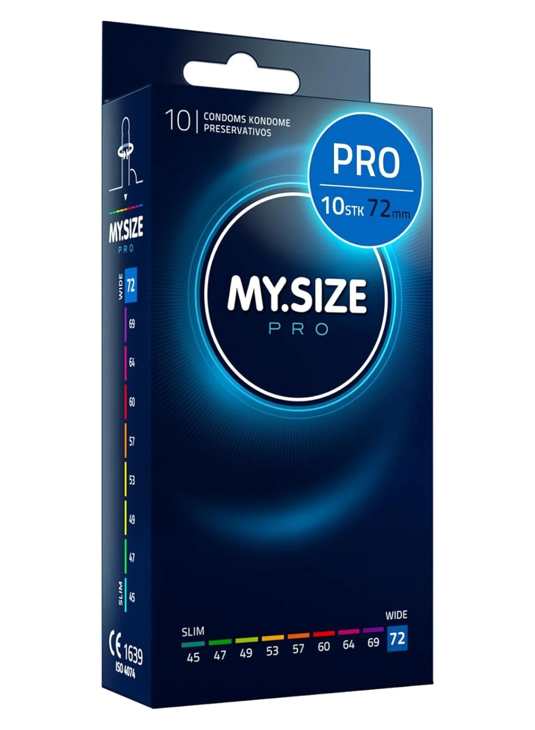 My Size Pro Ultra Thin Latex Condoms Premium Comfort Fit (72 mm Width, 10 Pieces) z6fuh