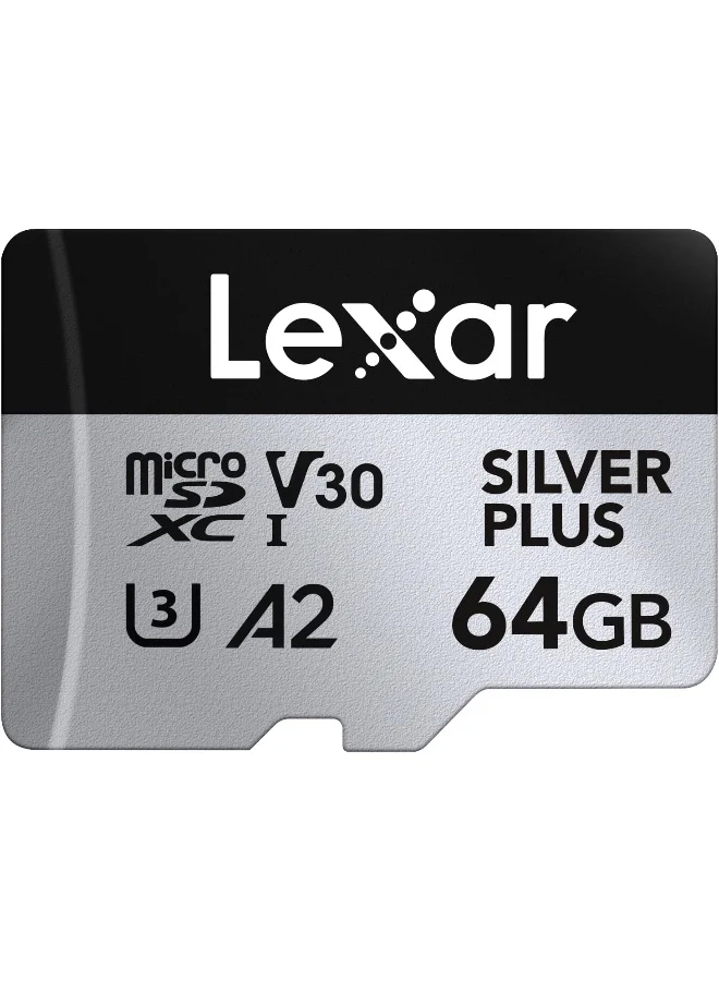 Professional High-Speed microSDXC Memory Card (Silver, 64 GB) UHS-I Class 10 for Smartphones and Tablets 4coub