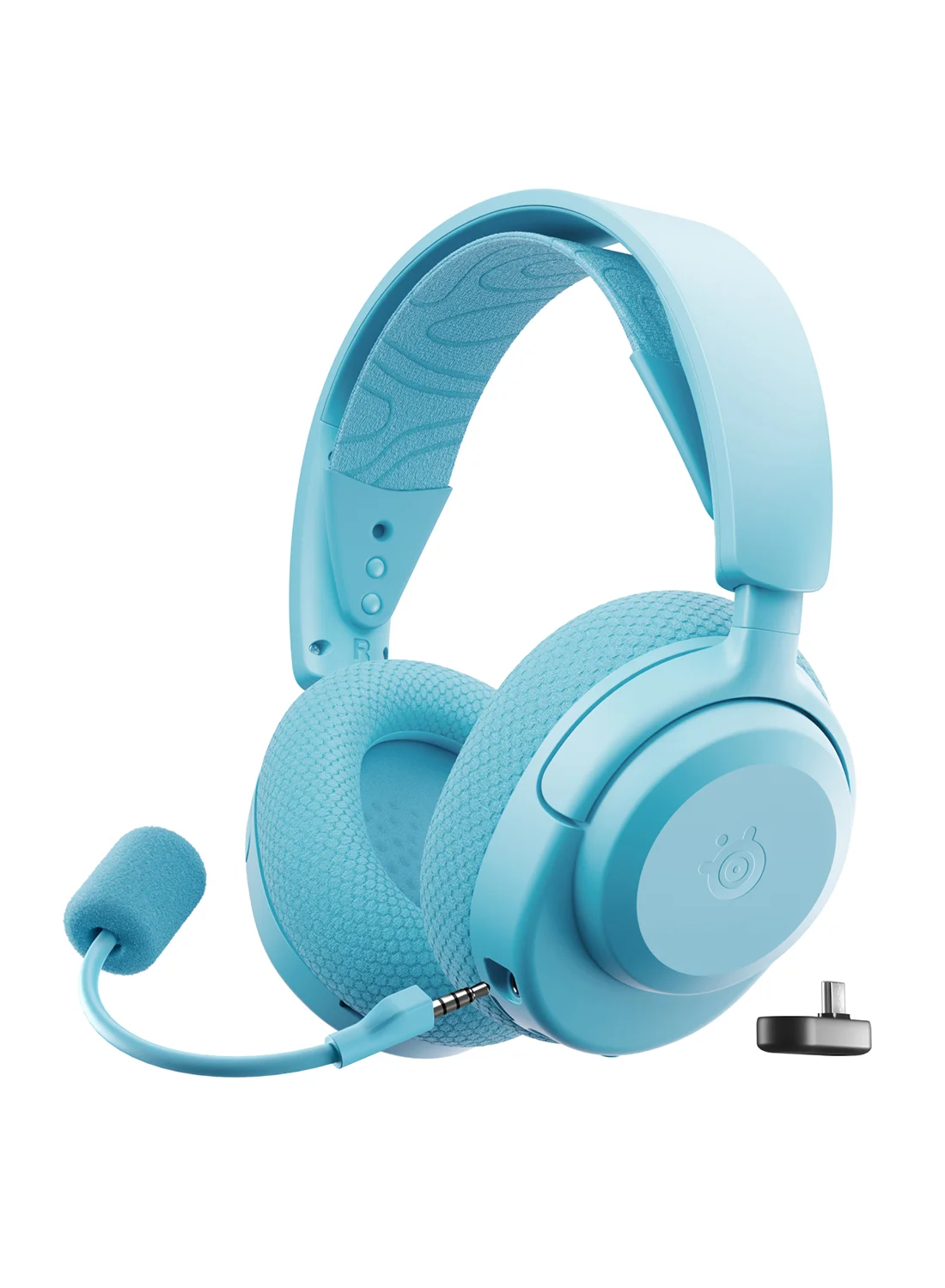 Premium Wireless Gaming Headset with Neodymium Drivers and Detachable Microphone for PC and Consoles (Aqua) coecp