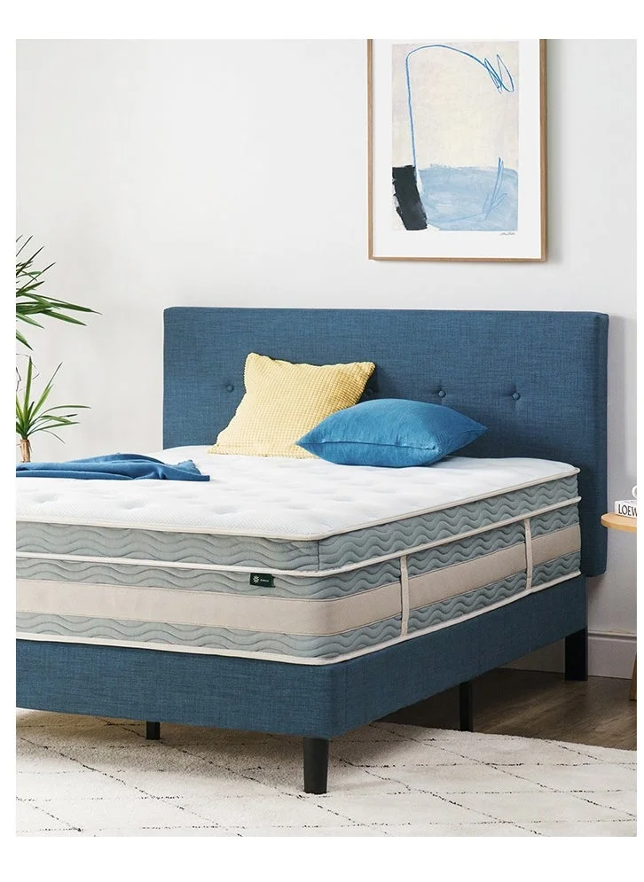 Zinus Cooling Comfort Hybrid Mattress, Medium Plush Support, Motion Isolation, Fiberglass Free, Queen Size (152.4 x 203.2 x 30.5 cm) 8mr2n