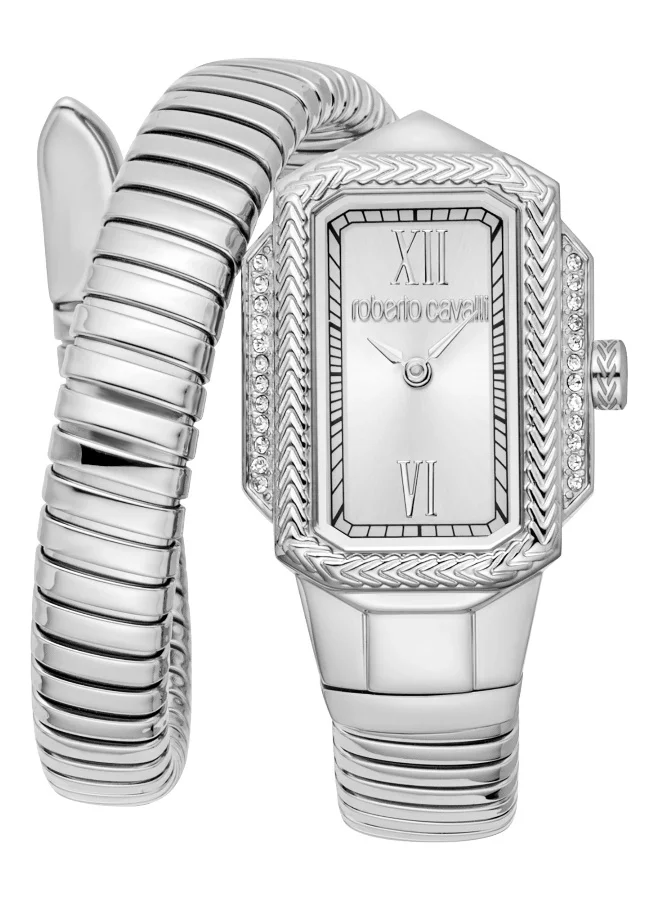 Premium Analog Quartz Wristwatch Stainless Steel Bracelet (Silver, For Women) ymbdr