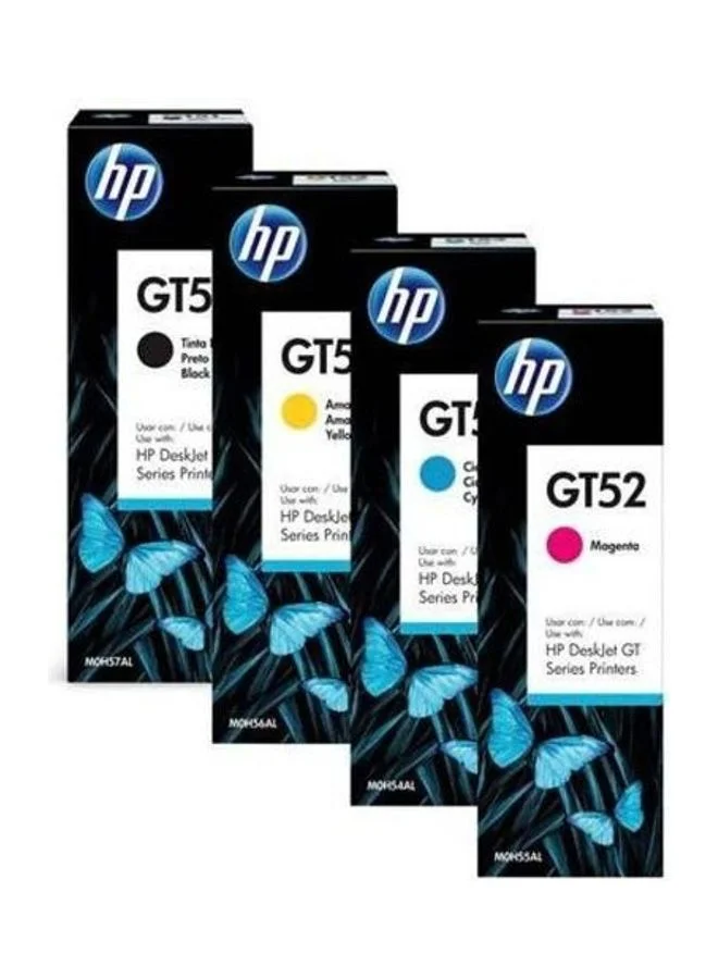 Premium Ink Cartridge Set for GT Series Printers (4-Piece, Multicolor) vqlce