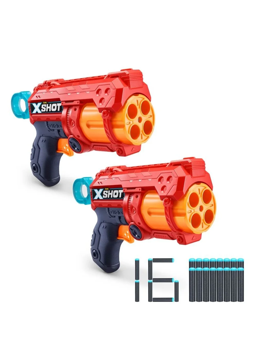 Premium Foam Dart Blaster Set (Double Fury 4 Pack) High-Performance Toy Blaster for Kids d7plw