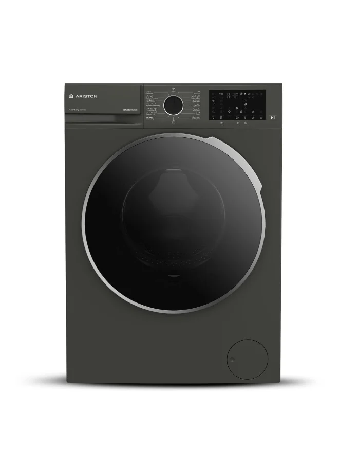 Ariston Freestanding Washer Dryer (10 kg Wash / 7 kg Dry, 1400 RPM, Inverter Motor, Steam Function, Manhattan Gray) rzbtq