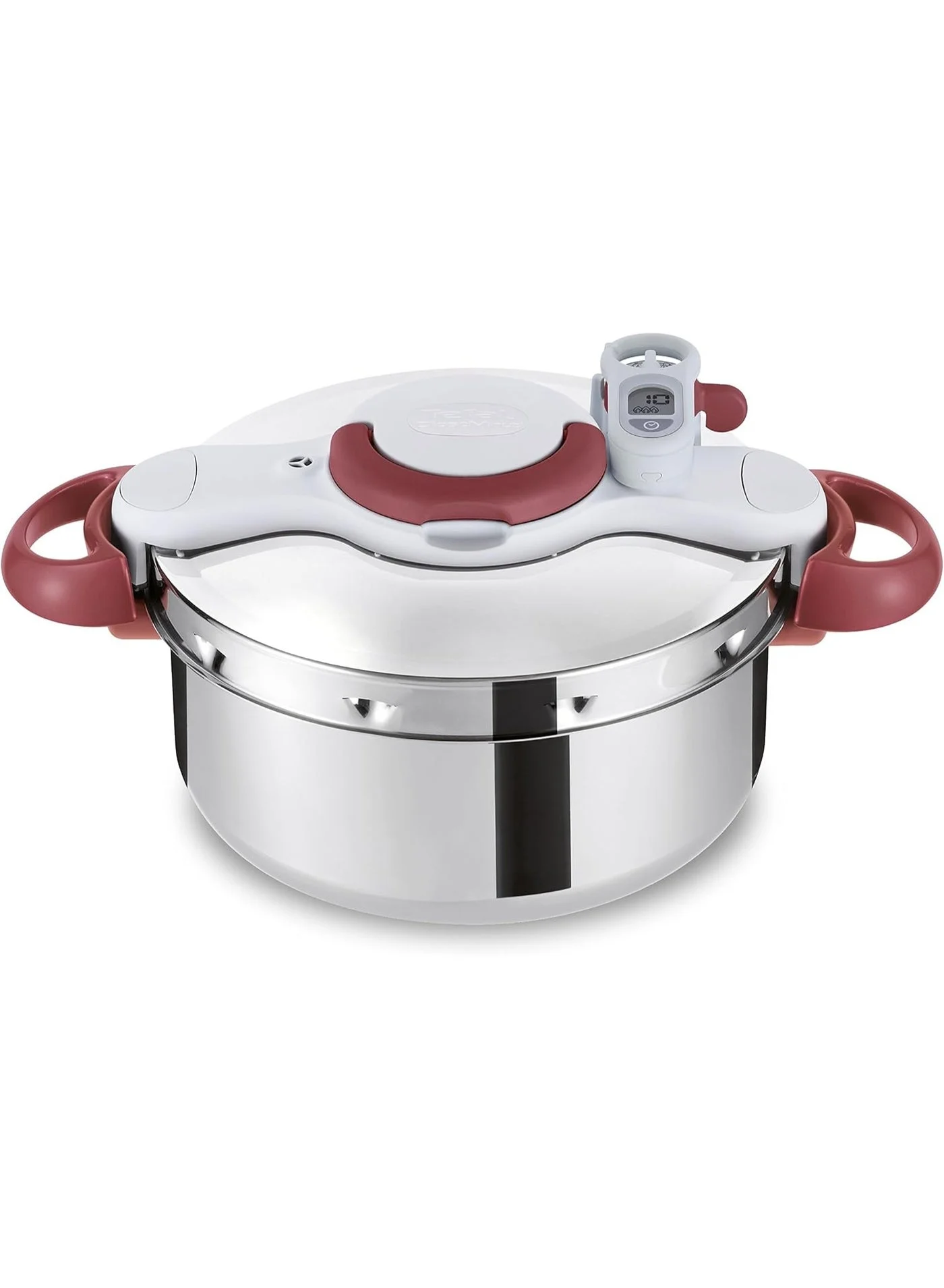 Premium Stainless Steel Pressure Cooker, Durable Kitchen Cookware for Fast Cooking (Silver, 6 L) a907w