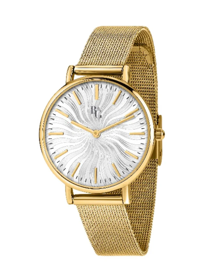 B&G Women's Analog Quartz Watch with Two-Tone Stainless Steel Band (Silver/Gold, 32mm) jc7yf
