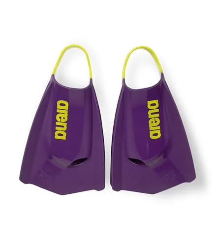 Premium Swim Training Fins Short Blade Silicone Flippers for Unisex Adults (Plum Arctic Lime, Size 43-44) 14vc1