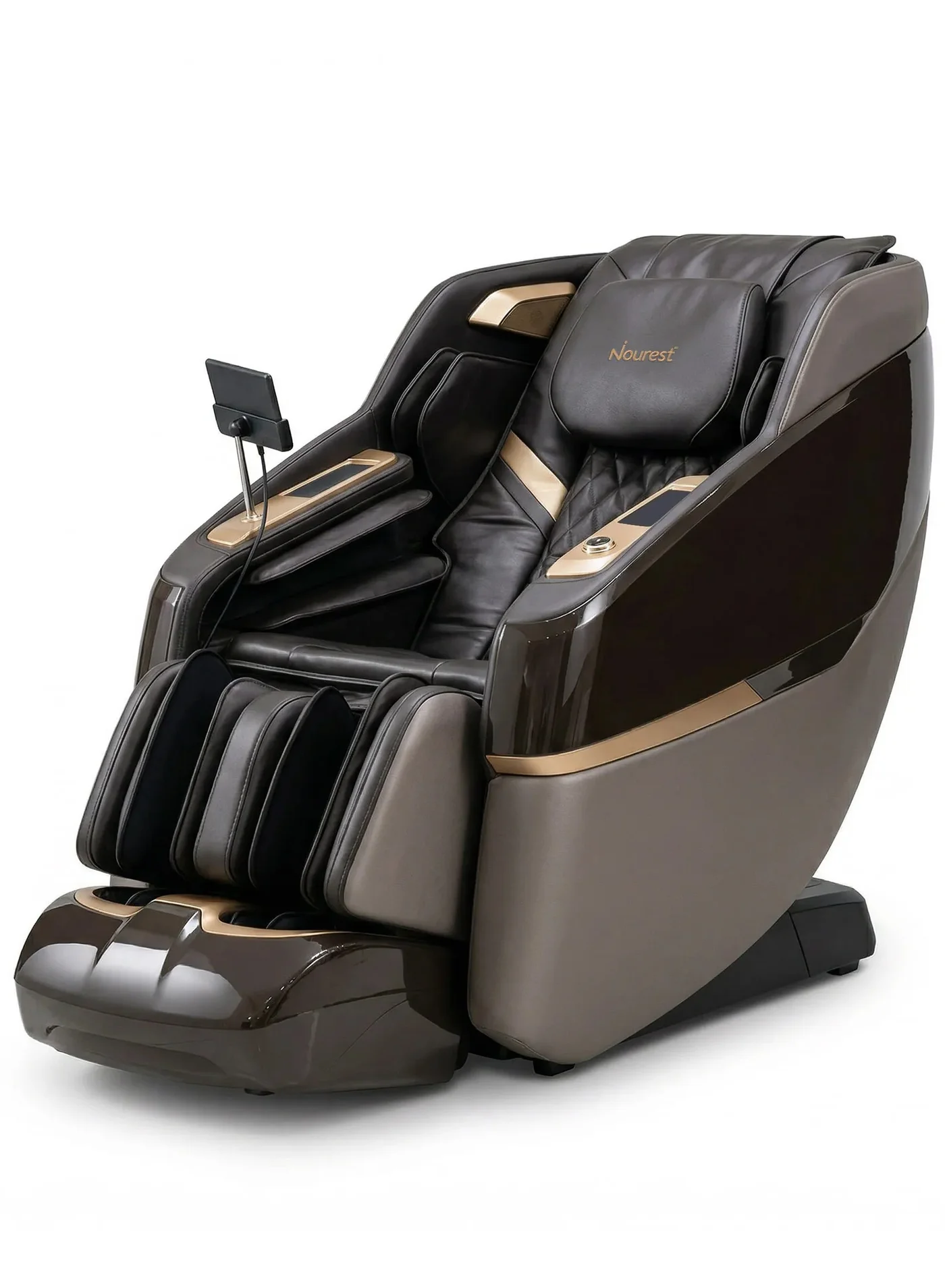 Nourest 4D Full Body Massage Chair with Zero Gravity SL Track and AI Voice Control (Brown) lc1lj