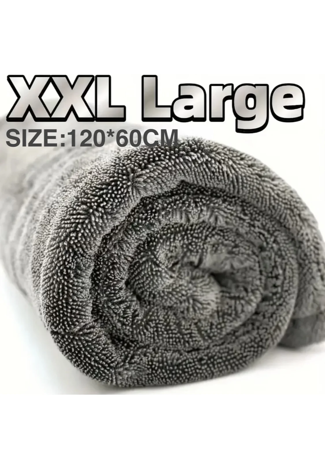 Nakhl Premium Microfiber Drying Towel (Double-Sided, Scratch-Free, 120cm x 60cm) zwyi2