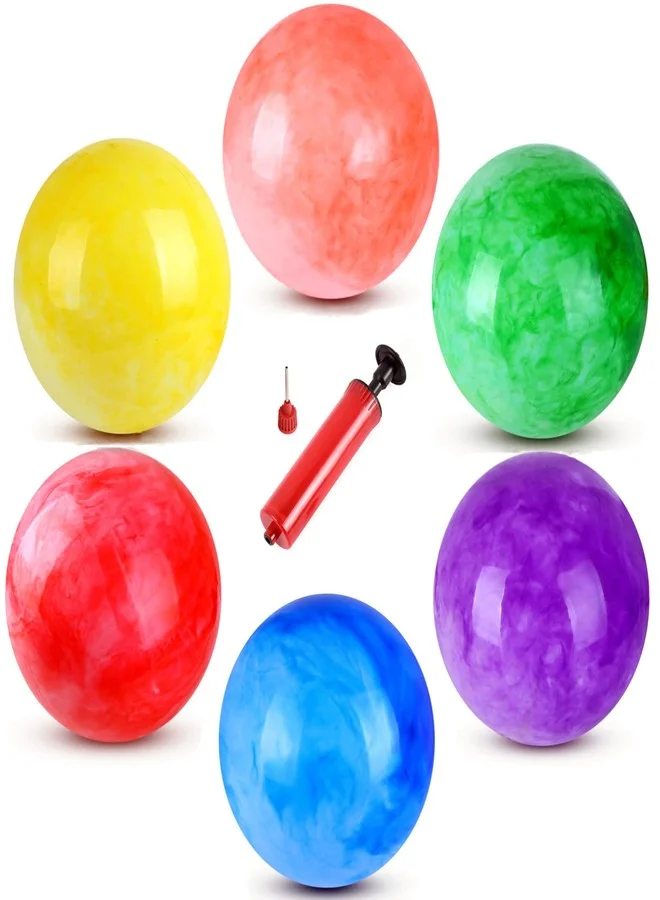 GCQJOQ Inflatable Playground Balls Set, Durable Rubber Bouncy Balls for Kids Sports and Outdoor Games (6 Pieces, 23 cm) zo54n