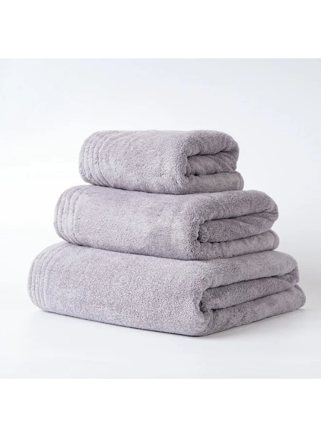 Donetella Microfiber Towel Set (3-Piece) Ultra Soft & Highly Absorbent Quick Dry Bathroom Essentials (330 GSM) n5lms