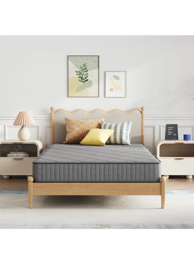 Premium Hybrid Mattress with Gel Infused Memory Foam and Pocketed Coils for Balanced Firm Support (160x200x20 cm) nu09w