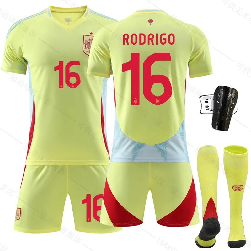 Premium Spain Away Football Jersey Kit 2024 Edition (Adult, Large) x3yni
