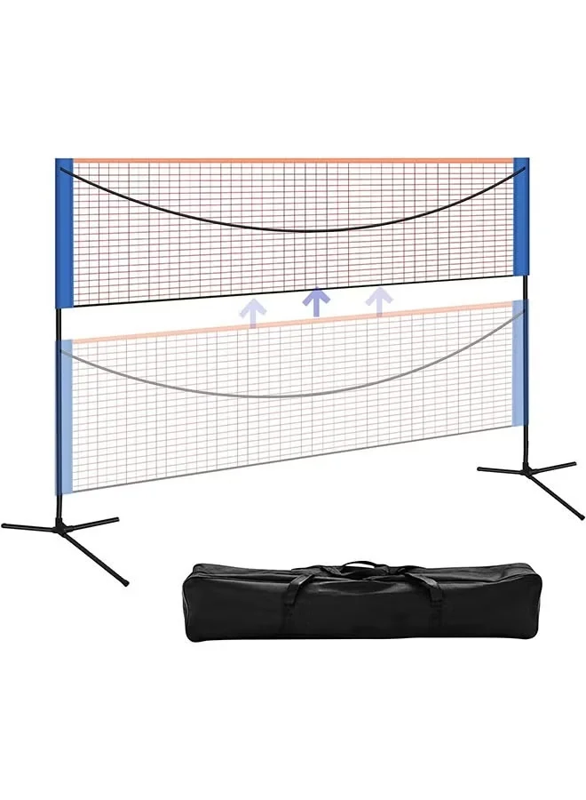 WALALLA Portable Multi-Sport Net Set (4.27m x 1.55m) - For Badminton, Tennis, Volleyball & Pickleball dnosr