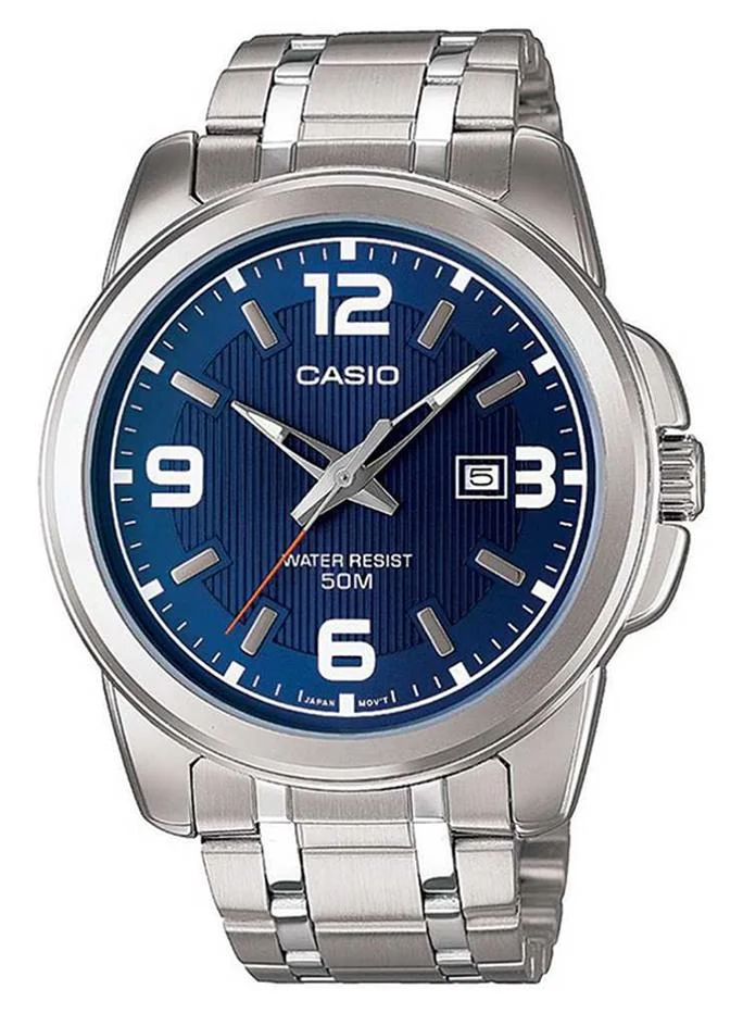 Premium Analog Quartz Wristwatch for Men Stainless Steel Band Classic Professional Timepiece (Silver, One Size) o22p7