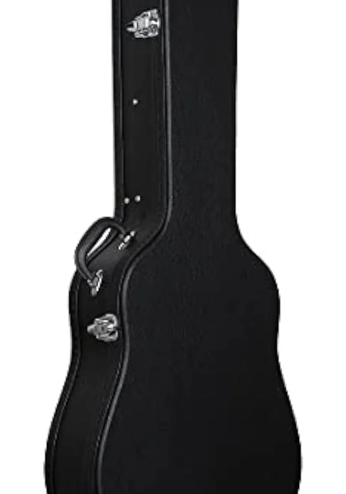 MegArya Acoustic Guitar Hard Case (41-inch, Black) Premium Protective Carrying Case for Full-Size Guitars ftqt8
