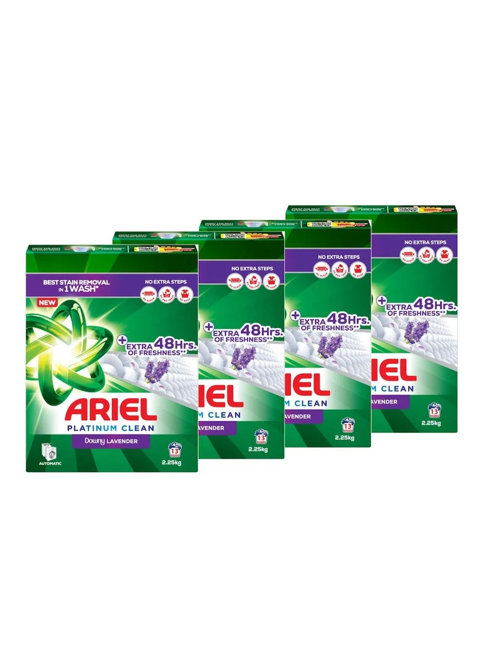 Platinum Clean Lavender Laundry Detergent Powder (Premium Formula, 10kg Total, 4 x 2.5kg Pack) np6df
