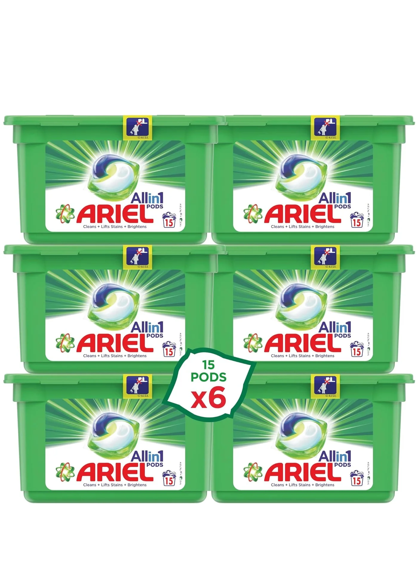 Premium Laundry Detergent Pods 3-in-1 Original Scent Powerful Stain Removal (90 Capsules) ancgv