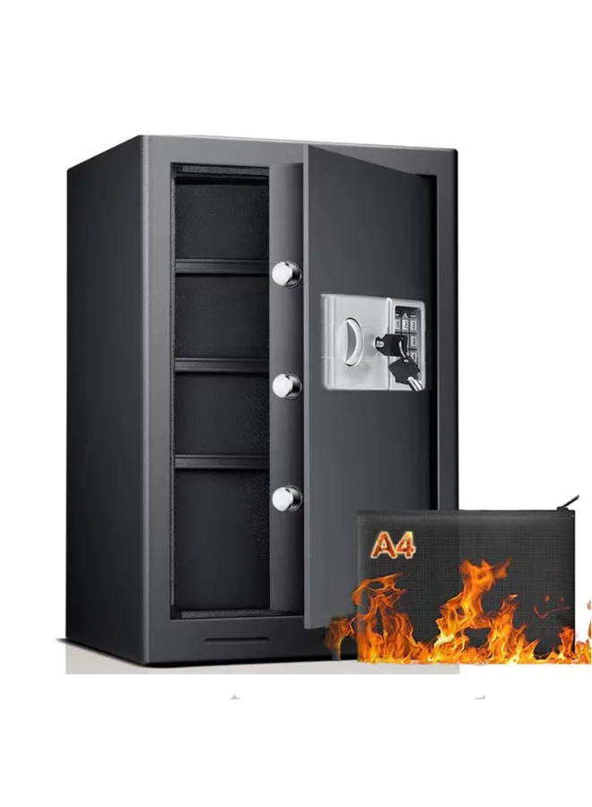 AUTOYSUR Large Digital Home Security Safe Box, Fireproof and Waterproof Metal Safe with Keypad and Removable Shelf (4.1 Cubic Feet) 8bt8d