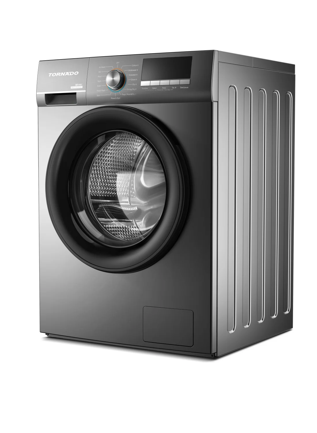 Tornado Front Load Inverter Washer Dryer (10 kg, Silver) - Premium Fully Automatic Freestanding Laundry Appliance with BLDC Motor kie3f