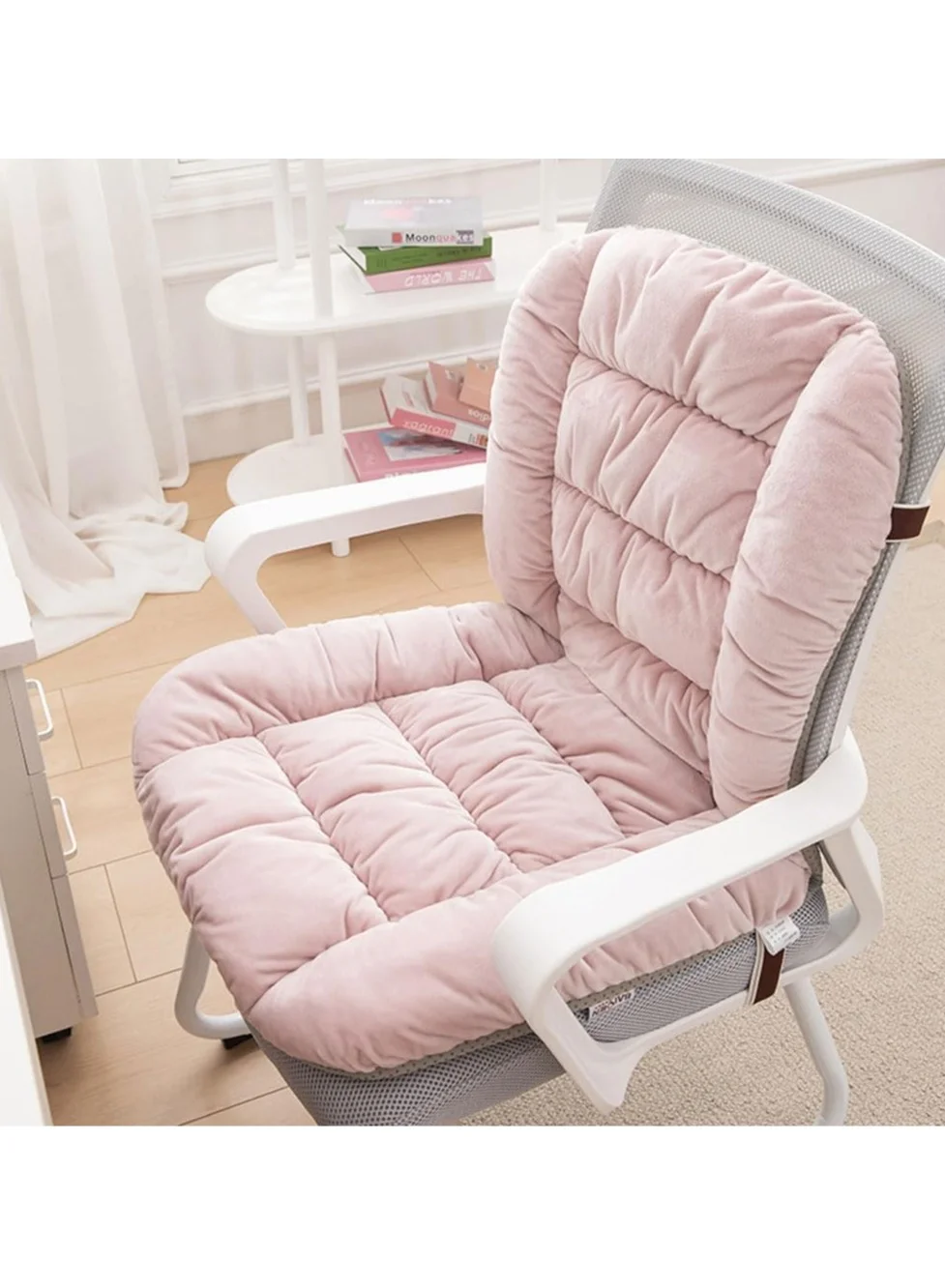 Arabest Ergonomic Desk Chair Cushion with Back Support (Pink, 45cm x 45cm) 7ugsu