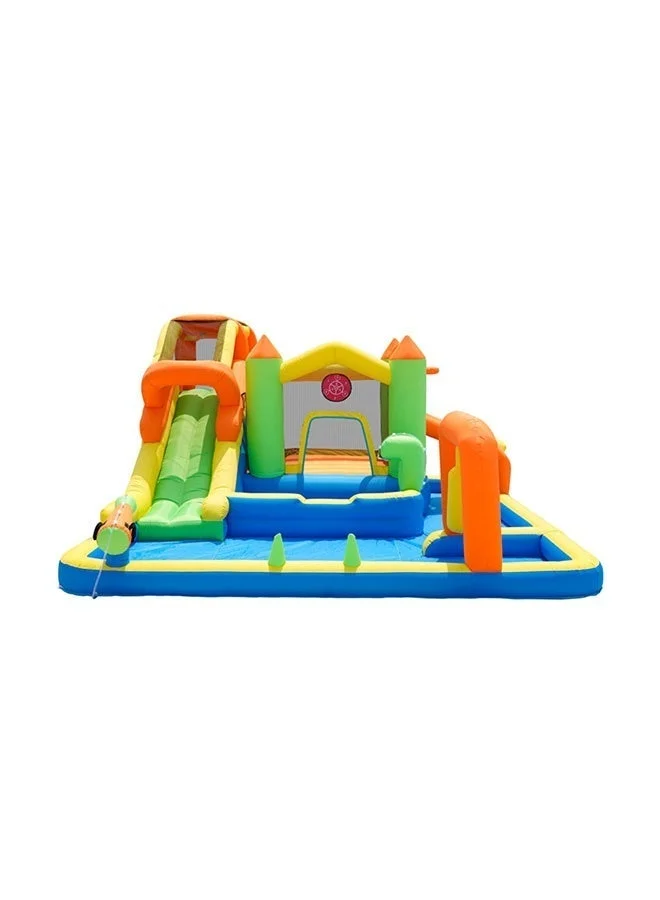 JSAITOYS Inflatable Water Slide Bouncy Castle for Kids Premium Outdoor Backyard Water Park (300 cm x 250 cm x 200 cm) aoqmv