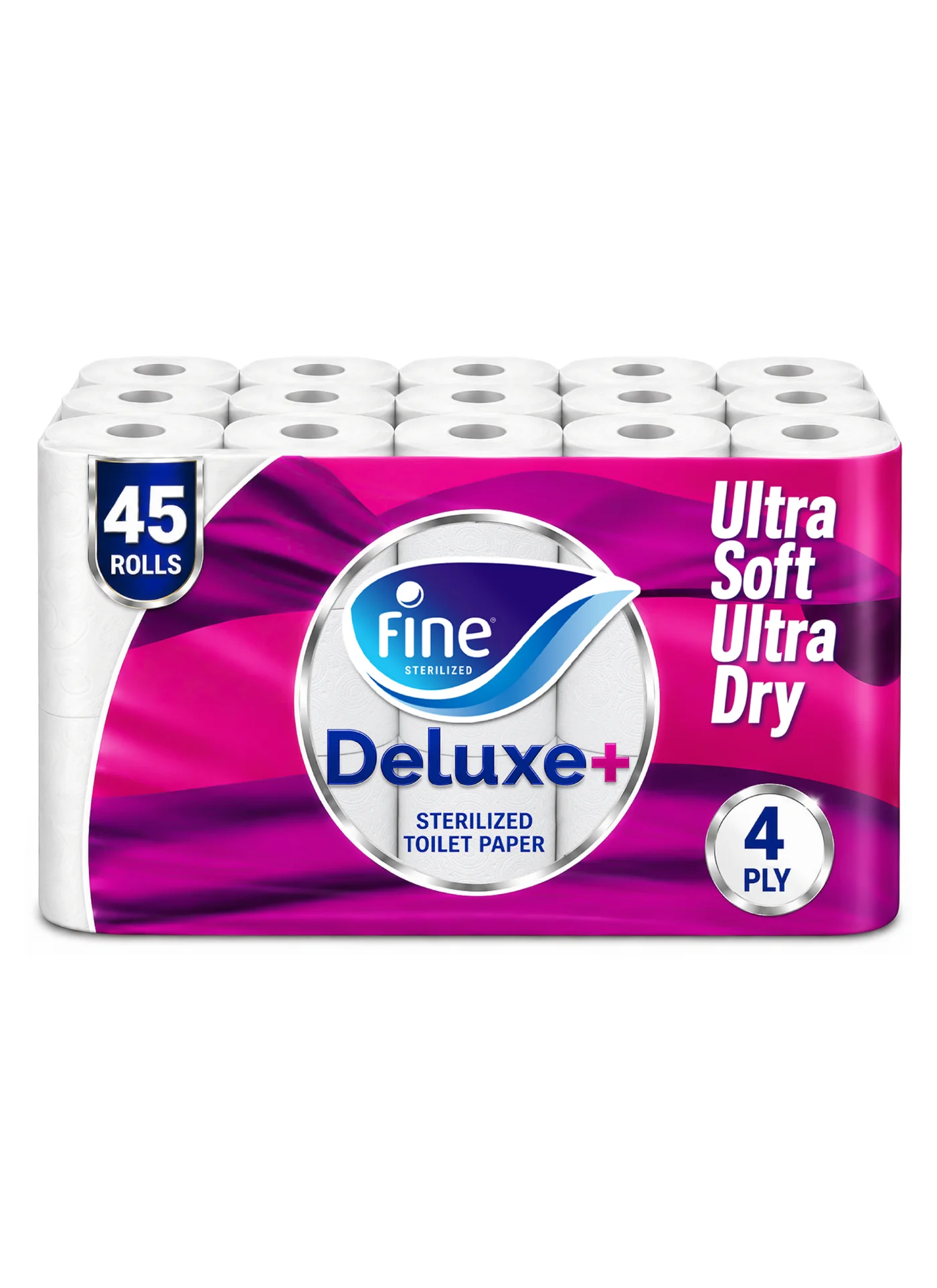 Fine Premium Toilet Paper 4-Ply Ultra Soft Tissue Rolls (45 Rolls, 140 Sheets Per Roll) u8zs0