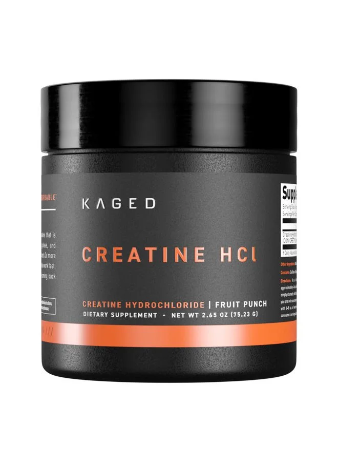 KAGED MUSCLE Creatine HCl Powder Fruit Punch Premium Muscle Support Formula (75 Servings) 26bab